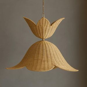 Suspension en bambou élégante et durable avec éclairage dirigé et design harmonieux - Product Image 1