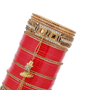Juego de brazaletes nupciales con diseño de bordado personalizado de fabricantes profesionales Servicios OEM Conjuntos de Churiya de boda - Product Image 4