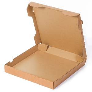 Caja para Pizza Marrón Mediana de 33x33 cm, Resistente y Apta como Estuche para Discos de Vinilo - Product Image 1
