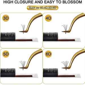 Pince à épiler pour extensions de cils couleur dorée Coted Fish Design 4 Pcs Set Pointed Fiber Tip Greffed Eyelash Tweezer for Lash Extensions - Product Image 4