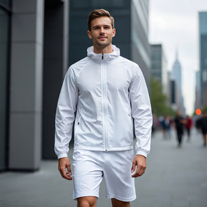 Conjuntos de pantalones cortos cortavientos para lluvia para hombre, impermeables, para senderismo, poliéster, licra, nailon ligero, cortavientos para lluvia, conjuntos para hombre - Product Image 4