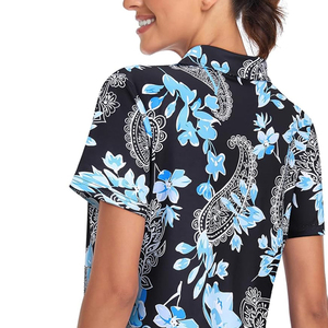 Ensemble de tennis et de golf 2-en-1 pour femme 100 % polyester, avec short large et jupe élastique pour le pickleball, motif uni, uniforme de golf (avant) - Product Image 5