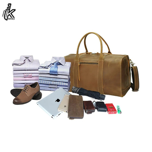 New Arrival Large Big High Capacity Cow Skin Hide <b>Top</b> Layer Grain Leather Travel Bag Full Grain Real Leather Duffel Bag - Product Image 5