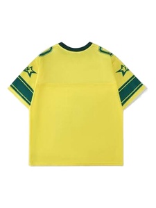 Deportes al por mayor de fútbol personalizado moda Jersey hombres 100% algodón camiseta para hombres suelta ajuste impreso fútbol malla Jersey - Product Image 2