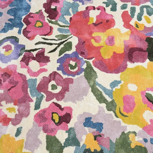 Cassia tapis en soie viscose touffeté à la main Design floral moderne couleurs vives pour la maison étage chambre salon Hall bureau laine - Product Image 3