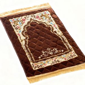 Handmade Silk Prayer Mat Durable Washable Breathable Fabric Elegant Floral Pattern Suitable For Mosque Home <b>Travel</b> Use - Product Image 2