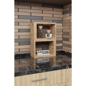 Puzzle modulaire blanc étagère à épices organisateur Logo personnalisé imprimé support de stockage de comptoir largeur réglable pliant Suntalam moderne - Product Image 5