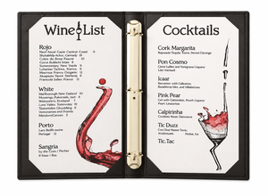 Cubierta de Menú de Cuero PU, Carpeta de Bebidas de Doble Pliegue, Estilo Libro, Porta Lista de Vinos y Cócteles para Hotel, Restaurante, Bar - Product Image 2