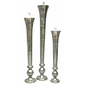 Pot de fleur en métal avec finition en nacre Vase à fleur personnalisé pour centre de table Table de mariage de vente à chaud - Product Image 5