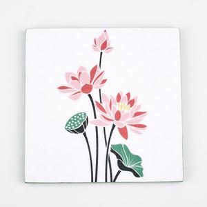 Nouvel ensemble de 4 dessous-de-verre ronds en bois avec découpe décorative, couleur personnalisable, épaisseur 5 mm, écologiques, 9,5x9,5 CM - Product Image 3