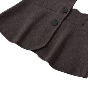 Chaleco de Punto Vintage Transpirable para Mujer, Otoño 2025, Nuevo Estilo, Sin Mangas, Informal, de Poliéster/Algodón con Lazos - Product Image 2