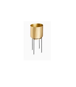 Maceta de flores de decoración de hogar y jardín de diseño amarillo silenciado de buena calidad con soporte para suministros de jardín - Product Image 3
