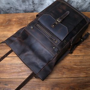 Vintage <b>Leather</b> <b>Backpack</b> 2025 for <b>Men</b>, Business and Large Capacity Travel Bag - Product Image 2