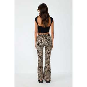 Pantalones Casuales de Cintura Elástica con Estampado de Leopardo 100% Algodón - Product Image 5