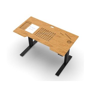 TECHDESK PRO WOOD Adjustable Standing <b>Computer</b> <b>Desk</b> for Home Living Room and School Metal & Wood Material - Product Image 4