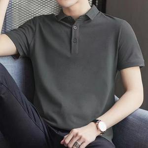 Polo à manches courtes pour homme avec logo personnalisé OEM, style coréen, décontracté, grande taille, t-shirt d'été - Product Image 5