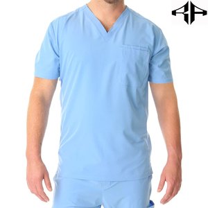 ATLANTIC Uniformes d'allaitement personnalisés pour hommes Couleur unie Design Scrubs pour hôpitaux Tissu tissé Vente en gros Combinaisons médicales - Product Image 5