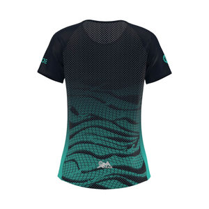 <b>Women's</b> Slim Fit Trail Run T-Shirt DUNE <b>Navy</b>-Breathable Knitted Sporty <b>Top</b> - Product Image 4