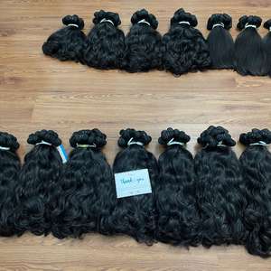 Vente flash Paquet naturel ondulé de la mer Trame de cheveux vietnamiens bruts Grande quantité Extensions de cheveux non traités En stock - Product Image 6