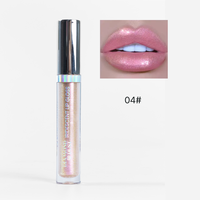 Vente en gros 2026 – Nouveaux gloss à lèvres holographiques sirène rose et bleu, couleurs tendance, marque privée, fournisseur de gloss