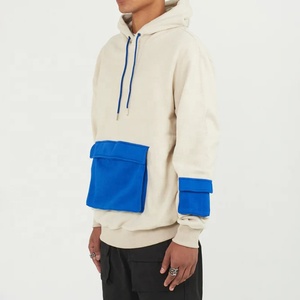 Oem Sweatshirts à capuche personnalisés pour hommes Streetwear Sweat-shirt d'hiver en polaire avec poches de couleur avec impression du logo Sweats à capuche pour hommes de grande taille - Product Image 2