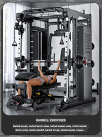 Equipo de fitness con estructura de pórtico, máquina Smith multifuncional, equipo para sentadillas, estructura de empuje horizontal, dispositivo de entrenamiento integral