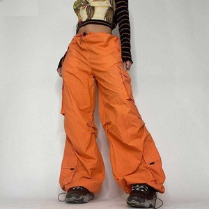 Pantalon de survêtement décontracté en coton pour femme, taille mi-haute élastique, coupe ample, coupe large, coupe-vent, écologique, pour l'hiver - Product Image 2