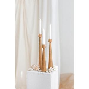 Bougeoir en bois naturel Portable pour bougeoir ensemble de 3 derniers piliers bougeoir article de décoration de maison de noël - Product Image 6