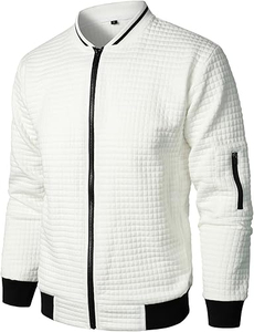 Factory Made Sporty Canvas Winter Men's Bomber Jacket-Custom Made Plus Size Waterproof & Windproof - Product Image 4