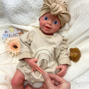 Muñeco Bebé Reborn de Silicona de 18 Pulgadas, Niño con Boca Abierta, Cuerpo Completo, Suave, Realista, con Peso, Recién Nacido, Juguete para Abrazar, Regalo para Niños Mayores de 3 Años - Product Image 5
