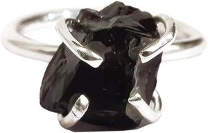 Rough Womens Ring Natural Garnet Gemstone January Birthstone Prong Band <b>Valentine</b> <b>Gift</b> Handmade Jewelry 925 Sterling Silver Ring - Product Image 4