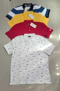 เสื้อโปโลพิมพ์ลายสีขาวคลาสสิกสำหรับผู้ชายผ้าฝ้ายนุ่มพอดีทันสมัยและการออกแบบกราฟิกที่ละเอียดอ่อน