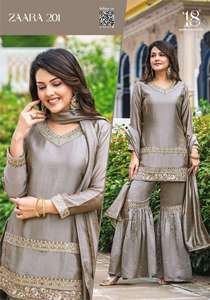 Kurti de Tela de Seda Vichitra de 3 Piezas de Venta Rápida en Nueva Tendencia para la Colección Femenina en Calidad Premium con Kurti, Pantalón y Dupatta - Product Image 5