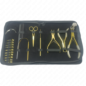 Kit d'outils d'extension de cheveux couleur or de qualité supérieure pince à ruban perlage outils d'extension de cheveux abordables - Product Image 1