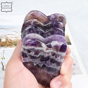 Dark Purple Gua Sha Jade Roller Anti-Dark Circles Stone <b>Massager</b> <b>for</b> <b>Face</b> Skin Care Full Body Metal Skin Scraping Massage - Product Image 6