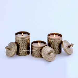 ที่ใส่เทียนหอมทำจากโลหะหรูหราโหลขี้ผึ้งทำจากทองเหลืองทองเหลืองมีกลิ่นหอม - Product Image 3