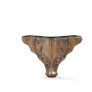Pieds de meubles en plastique robustes de style ottoman triangulaire traditionnel avec motif feuille pour canapé d'hôtel - Product Image 4