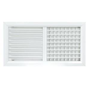 Tecnosystemi Griglie e Registri in Alluminio Verniciato Bianco con Doppio Ugello di Aspirazione e Rilascio - Product Image 1