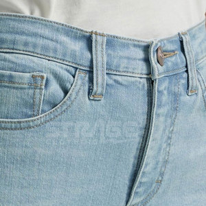 Diseña tus Propios Jeans Casuales de Cintura Media, Cómodos y Transpirables para Mujer, Pantalones de Talla Grande, Color Sólido, 100% Algodón - Product Image 4