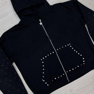 Sweat à capuche pour hommes 100% coton lourd de haute qualité pull de luxe surdimensionné avec impression bouffante broderie sweats à capuche imprimés personnalisés - Product Image 2