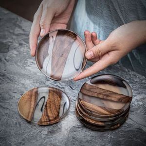 Ensemble de 4 sous-verres en résine uniques faits à la main Tapis de cuisine de qualité supérieure pour les mariages - Product Image 5