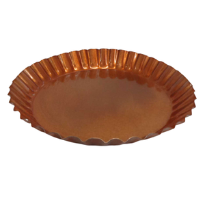 Assiette ronde de service en fer Bjarne Cuivre Design moderne Plats et assiettes pour la décoration de la maison et des ustensiles de cuisine - Product Image 1