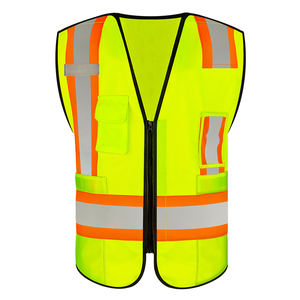 100% Polyester Customize Logo Low Price <b>Safety</b> Vest - Product Image 5