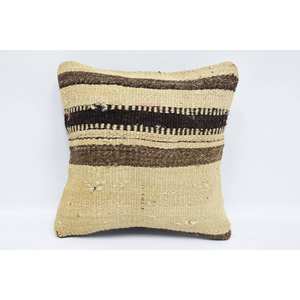 Rustic Design 12x12 Inches Beige Wool Kantha <b>Patchwork</b> Woven Vintage Embroidered Floral Print Non-Slip Eco-Friendly Pillow <b>Throw</b> - Product Image 1