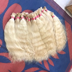 Extensiones de cabello indio virgen crudo HD encaje sin pegamento 613 Rubio largo recto suelto onda profunda Natural negro-Cabello Humano - Product Image 1