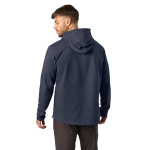 Sudadera con capucha informal azul marino para hombre, bordado jersey de lana de algodón 100% ecológico de ganchillo de ajuste Regular, moda Otoño Invierno - Product Image 3