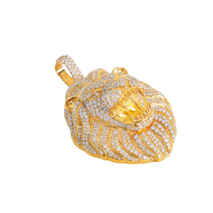 Colgantes con Cabeza de León, Joyería de Animales Bonitos Estilo Hip Hop, Diamante Moissanita Certificado IGI Personalizado, Plata de Ley 925, Regalo Unisex - Product Image 2