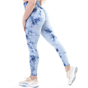 Personalizado de cintura alta Yoga pantalón Scrunch Butt Tight Gym Leggings Tie Dye poliéster y Spandex Push up Fitness Leggings Nuevo - Product Image 1