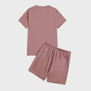 Camiseta básica de diseñador de gran tamaño para hombre, conjuntos cortos, patrón de rayas liso cuadrado para verano, colección de camisetas para hombre a granel - Product Image 2