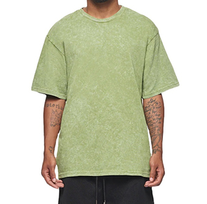 Camiseta de Algodón Grueso Estilo Hip Hop Urbano para Hombre 2025, Camisetas Vintage Desgastadas al por Mayor - Product Image 5